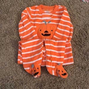 9m Carters Pumpkin Fleece sleeper